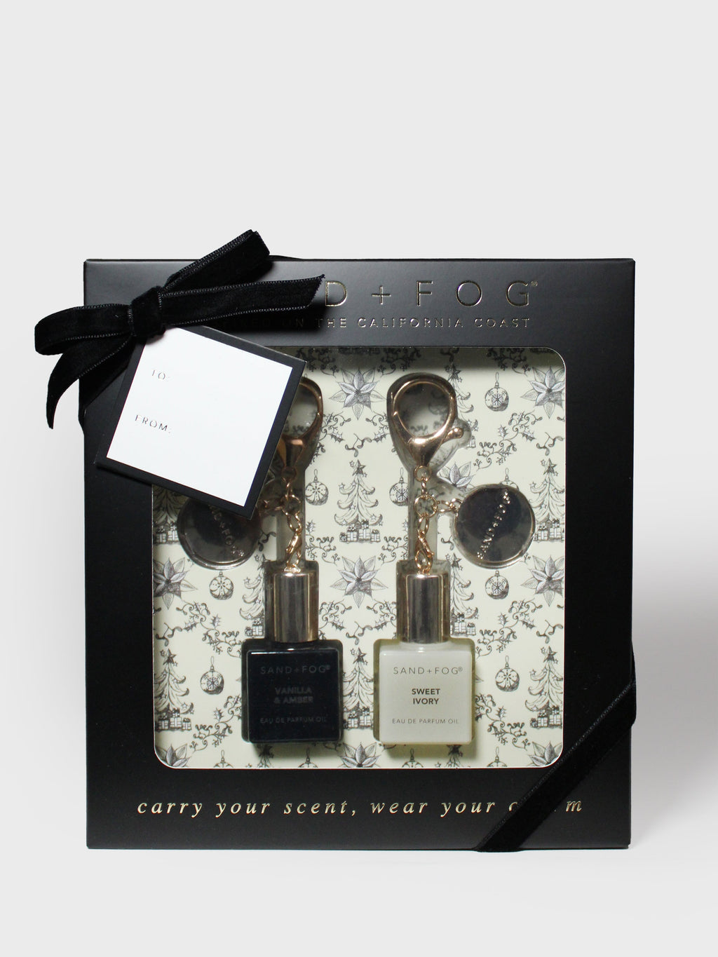 Bag Charm Perfume Oil Rollerball Set - Vanilla & Amber + Sweet Ivory